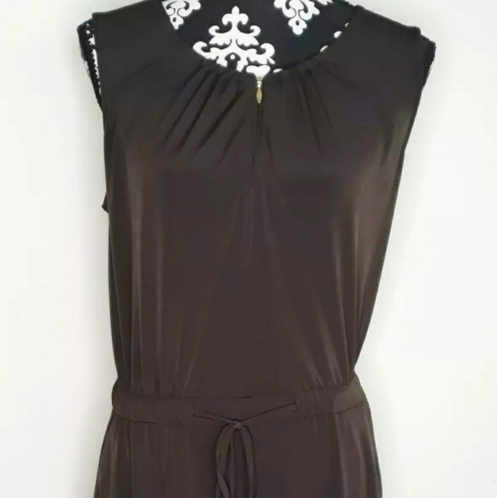 Chicos Drawstring Cargo Pocket Maxi Dress Sz 4